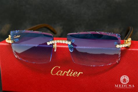 purple cartier glasses|diamond cut cartier glasses.